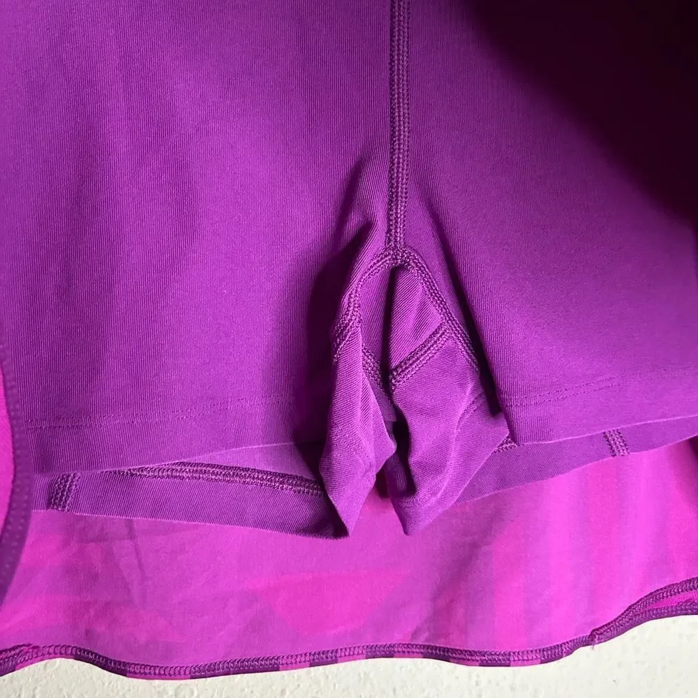 Nike Dri-Fit Purple Stripe Print Athletic Skort Size S